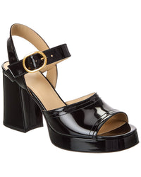 Valentino Fawcette 100 Leather Platform Sandal, 38, Black