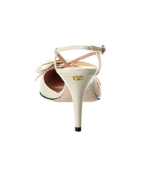 Valentino Bowow 85 Leather Slingback Pump