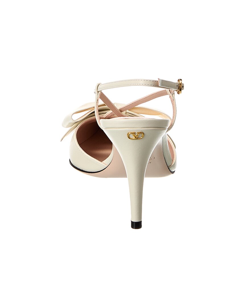 Valentino Bowow 85 Leather Slingback Pump