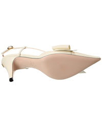Valentino Bowow 85 Leather Slingback Pump