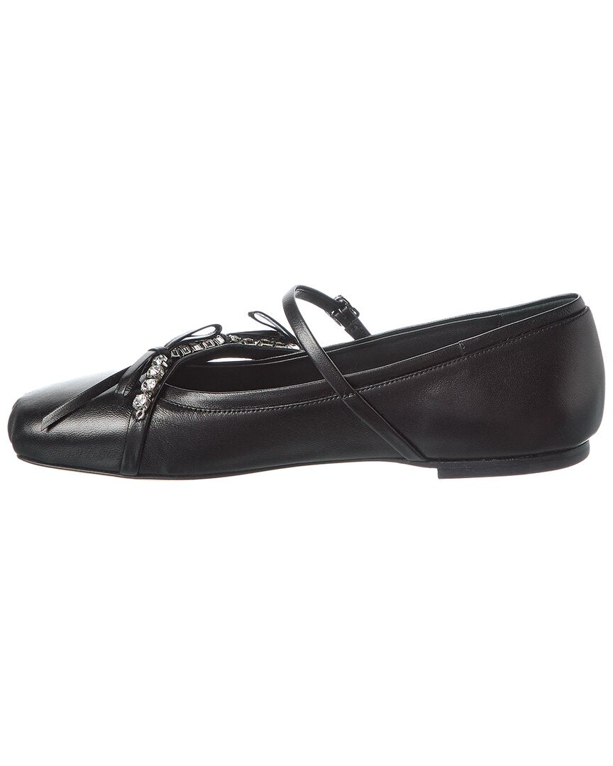 Jimmy Choo Loli Leather Ballerina Flat