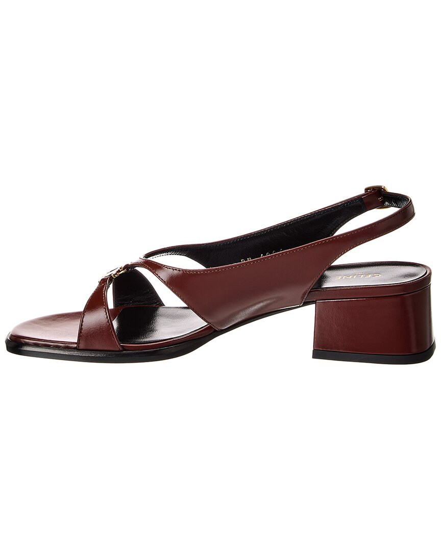 Celine Clemence Triomphe Leather Slingback Sandal – Bluefly