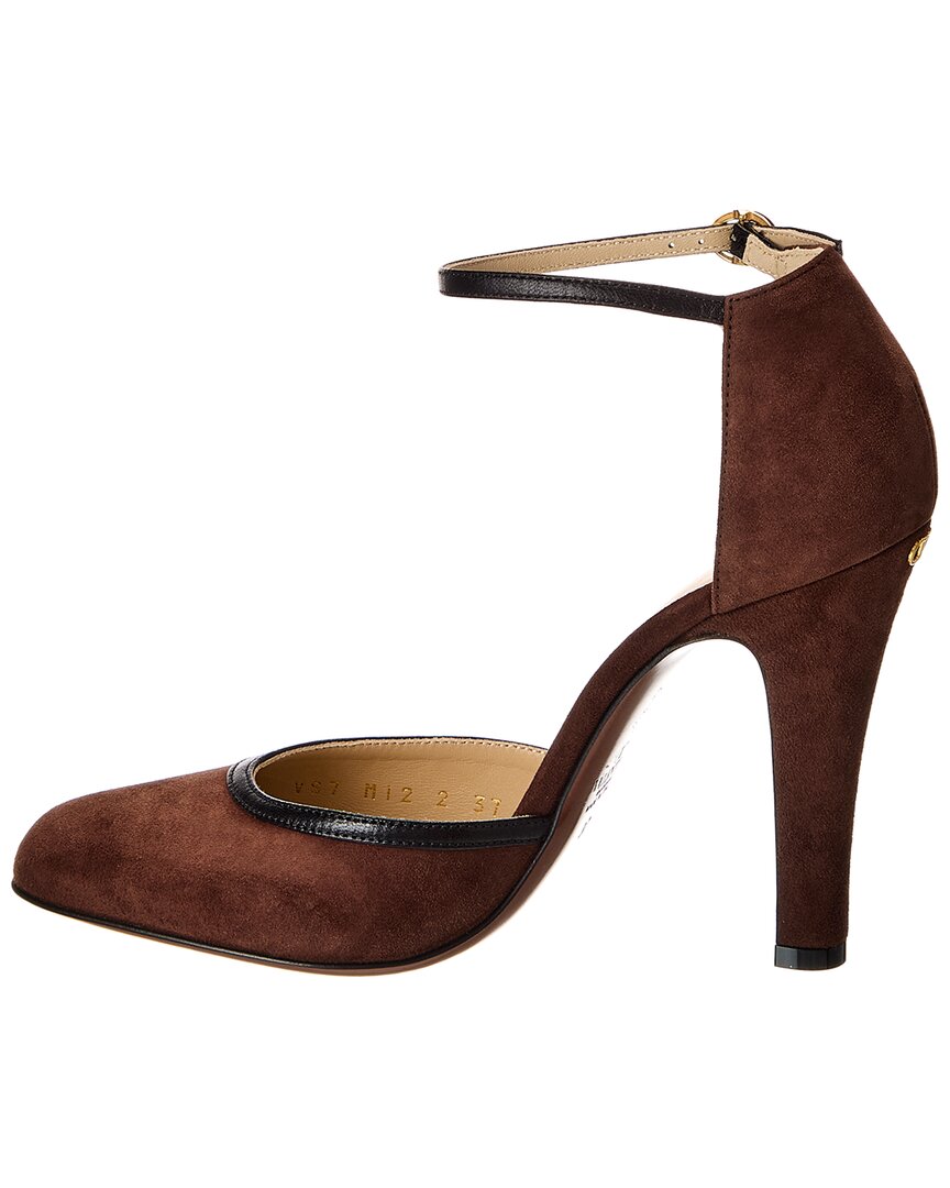 Valentino Vlogo Signature 105 Suede & Leather Pump