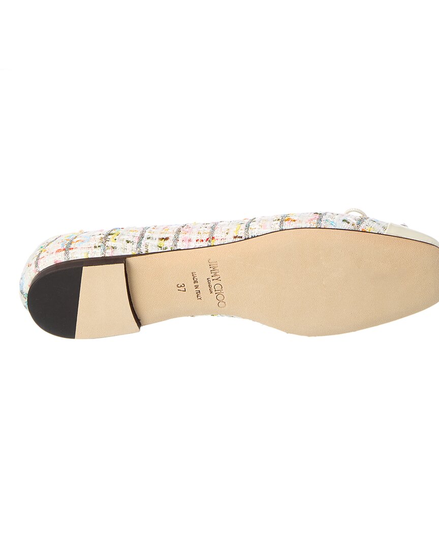 Jimmy Choo Elme Tweed & Patent Flat – Bluefly