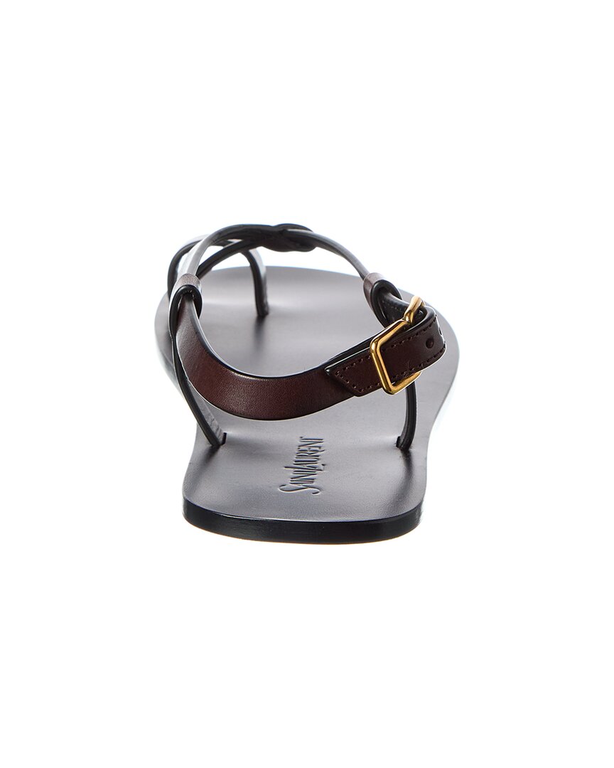 Saint Laurent Culver Leather Sandal