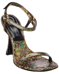 By Far Mia Disco Leather Sandal Gold