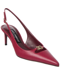 Dolce & Gabbana Leather Slingback Pump Red