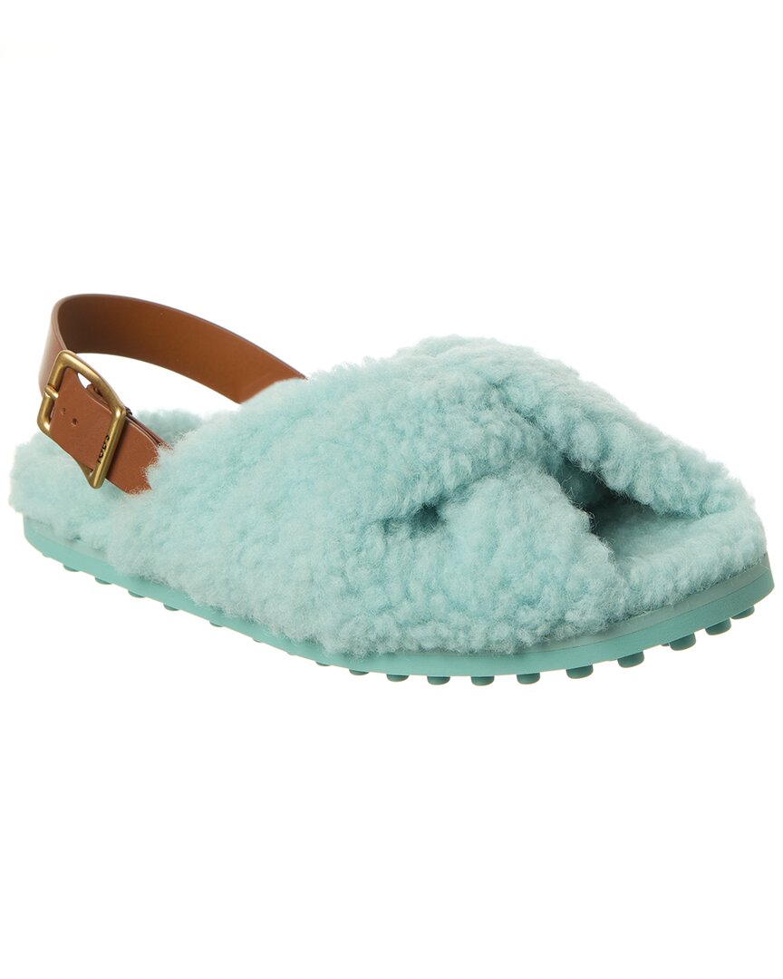 Tod’S Shearling & Leather Sandal