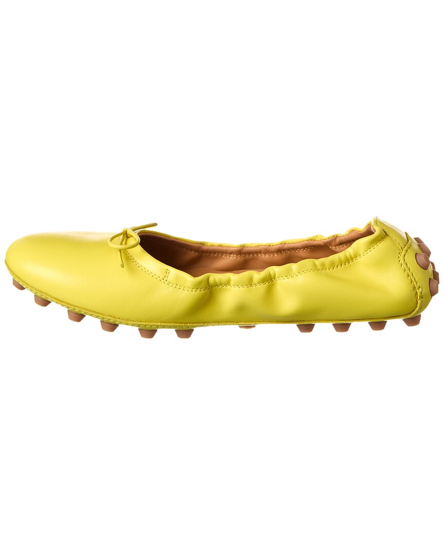 Tods Bubble Leather Ballerina Flat