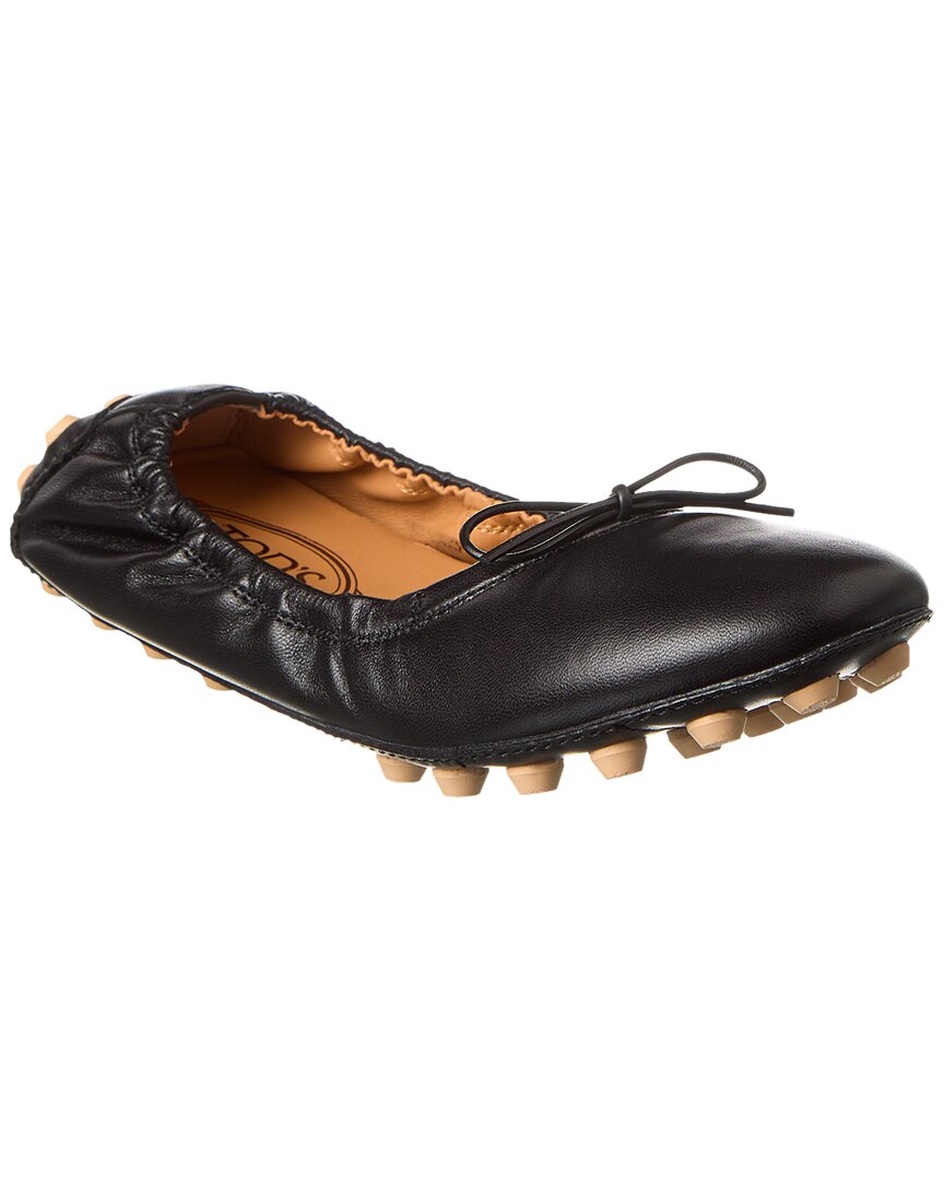 TOD's Tods Bubble Leather Ballerina Flat