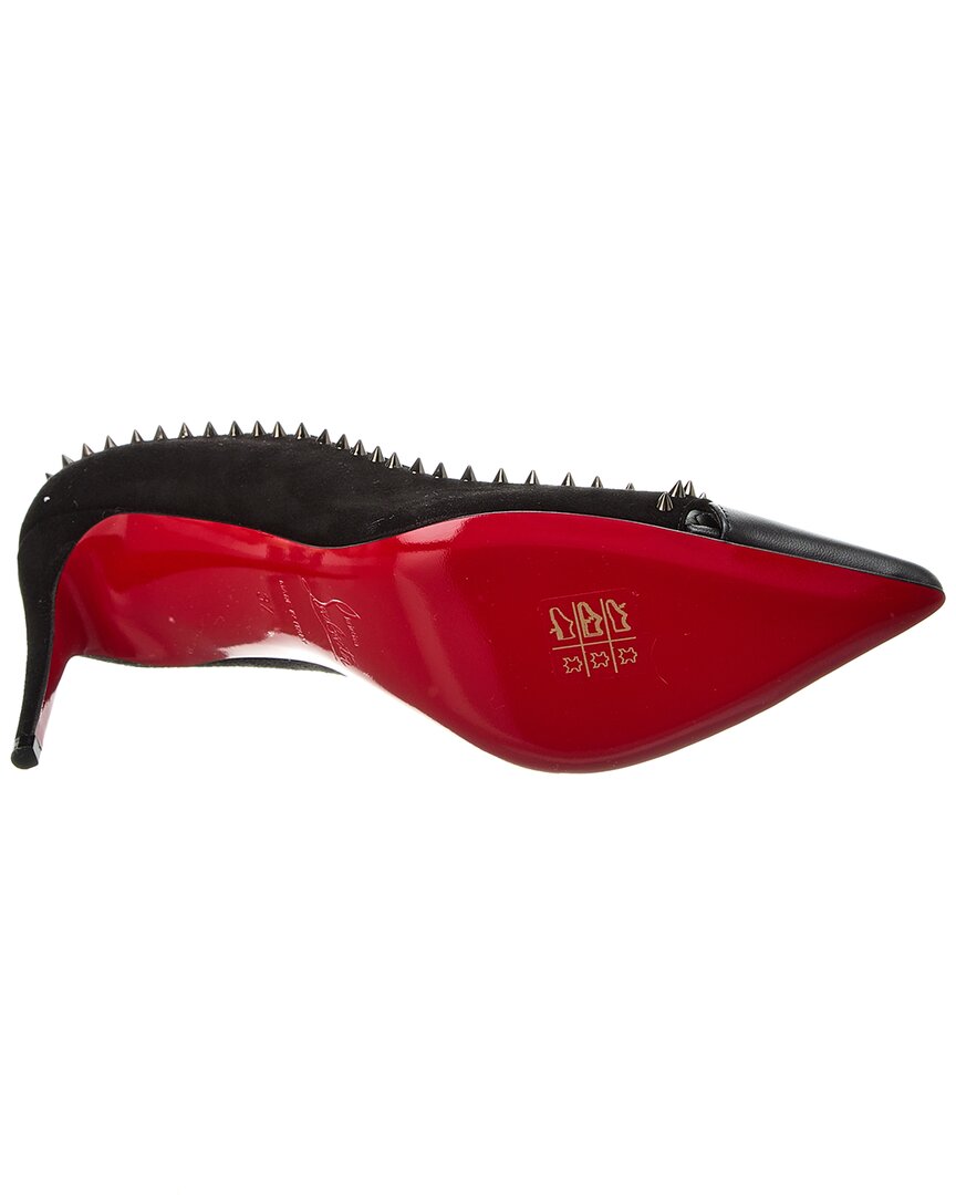 Christian Louboutin Duvette Spikes 85 Leather & Suede Pump