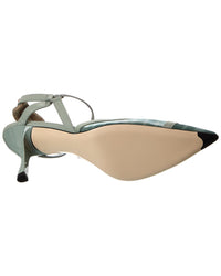 Fendi Colibri Lite Ff Mesh & Leather Slingback Pump