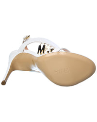 Moschino Logo Lettering Leather Sandal