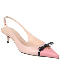Valentino Bepointy Leather Slingback Pump