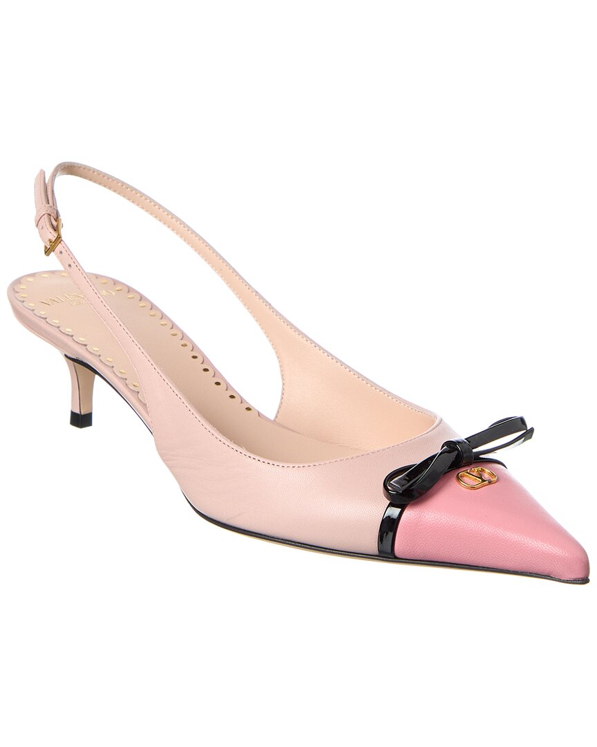 Valentino Bepointy Leather Slingback Pump