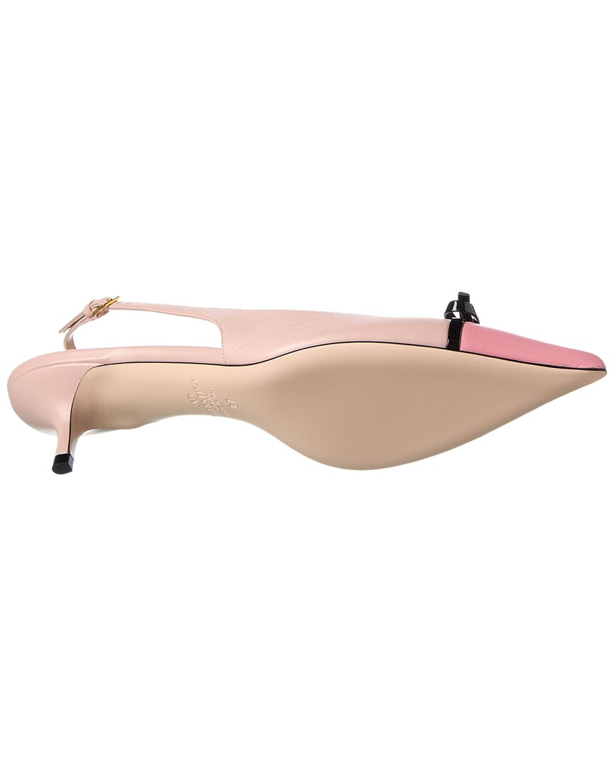 Valentino Bepointy Leather Slingback Pump