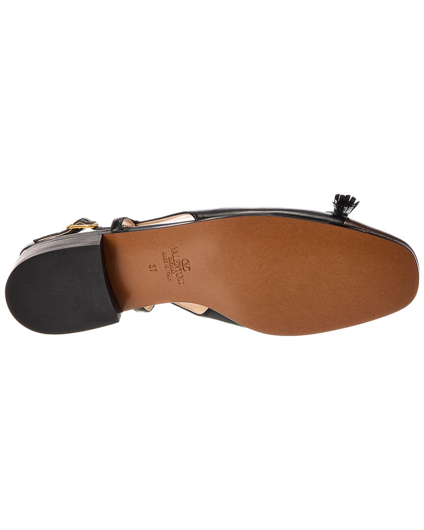 Valentino Valet Du Roi Leather Slingback Ballerina Flat