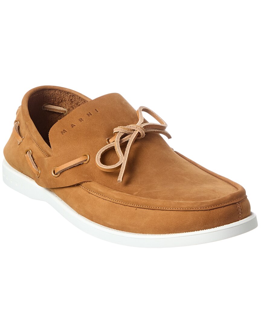 Marni Marni Nubuck Leather Boat Loafer