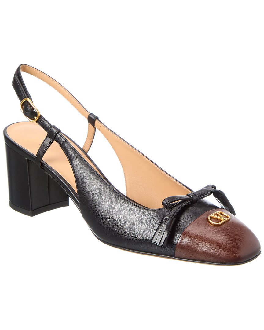 Valentino Bow 60 Leather Slingback Pump