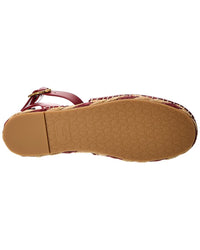 Valentino Straw & Leather Espadrille