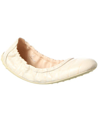 Tod’S Croc-Embossed Leather Flat