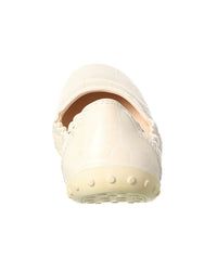 Tod’S Croc-Embossed Leather Flat