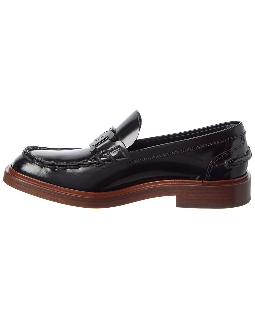 TOD's Tod’S Leather Loafer, 37.5, Black