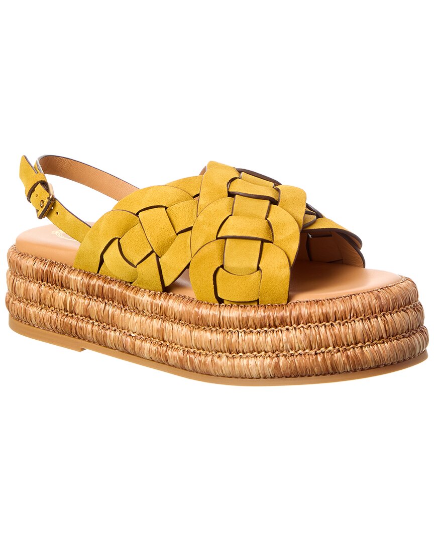 Tods Suede Platform Sandal