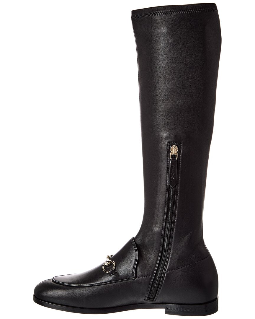 Gucci Gucci Jordaan Leather Knee-High Boot