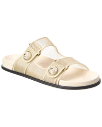 Jimmy Choo Fayence Mesh & Leather Sandal