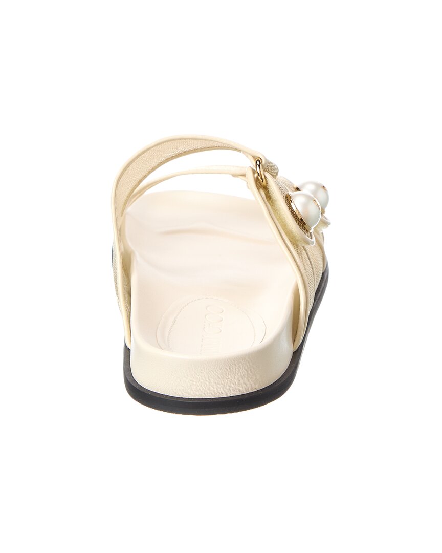 Jimmy Choo Fayence Mesh & Leather Sandal