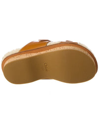 Chloé Marah Leather & Shearling Sandal