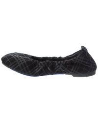 Burberry Baby Check Suede Ballerina Flat