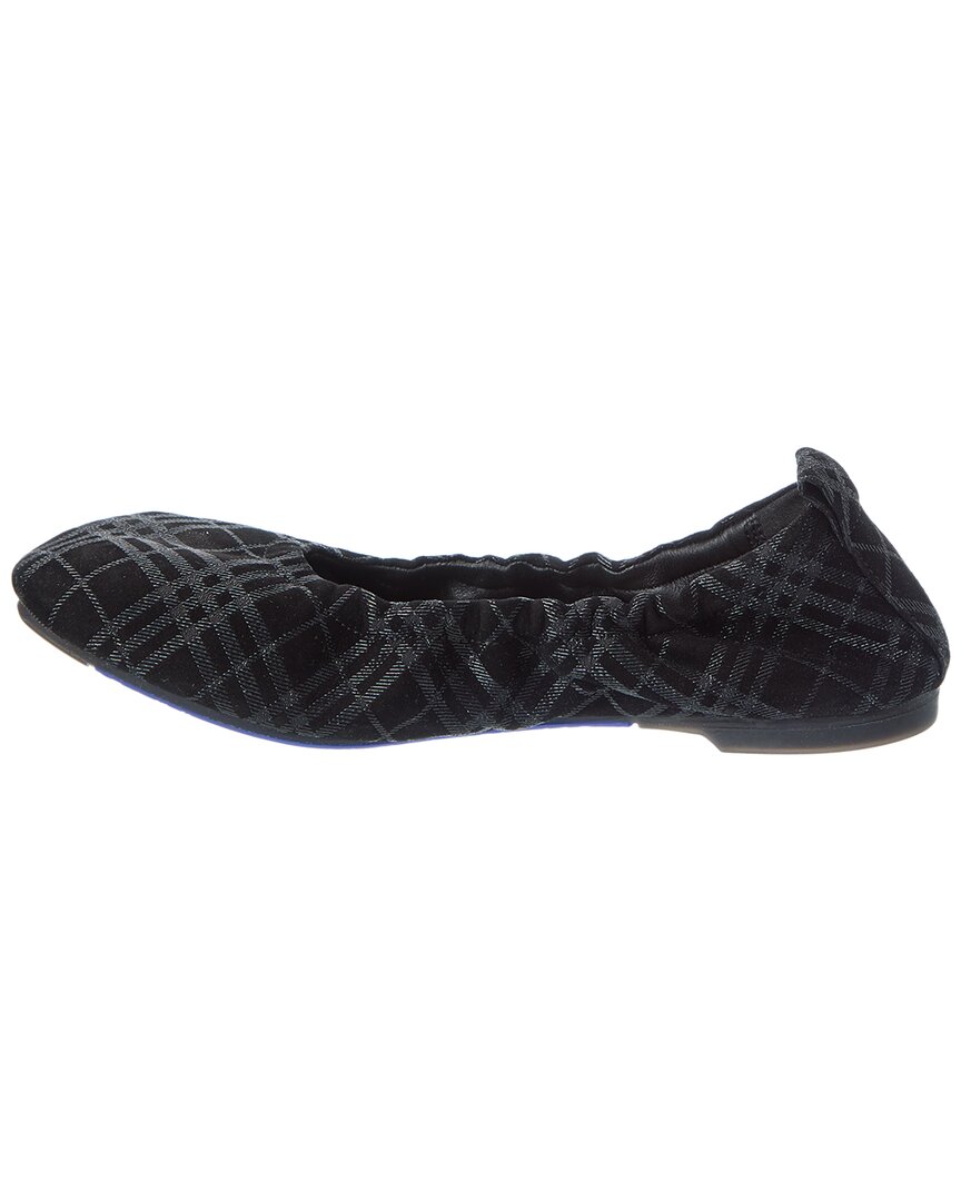 Burberry Baby Check Suede Ballerina Flat