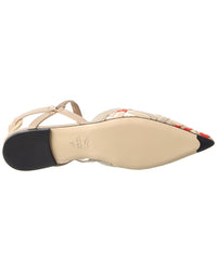 Fendi Colibri Lite Mesh & Leather Slingback Flat
