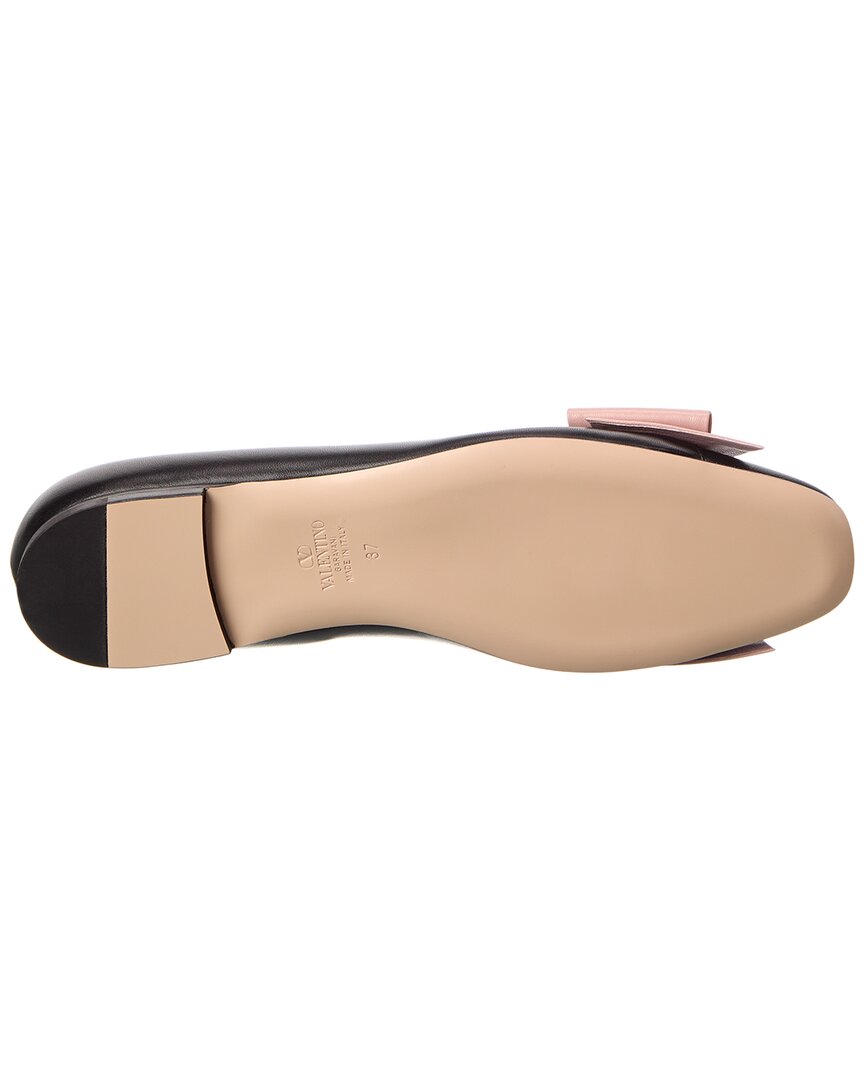 Valentino Bowow Leather Ballet Flat