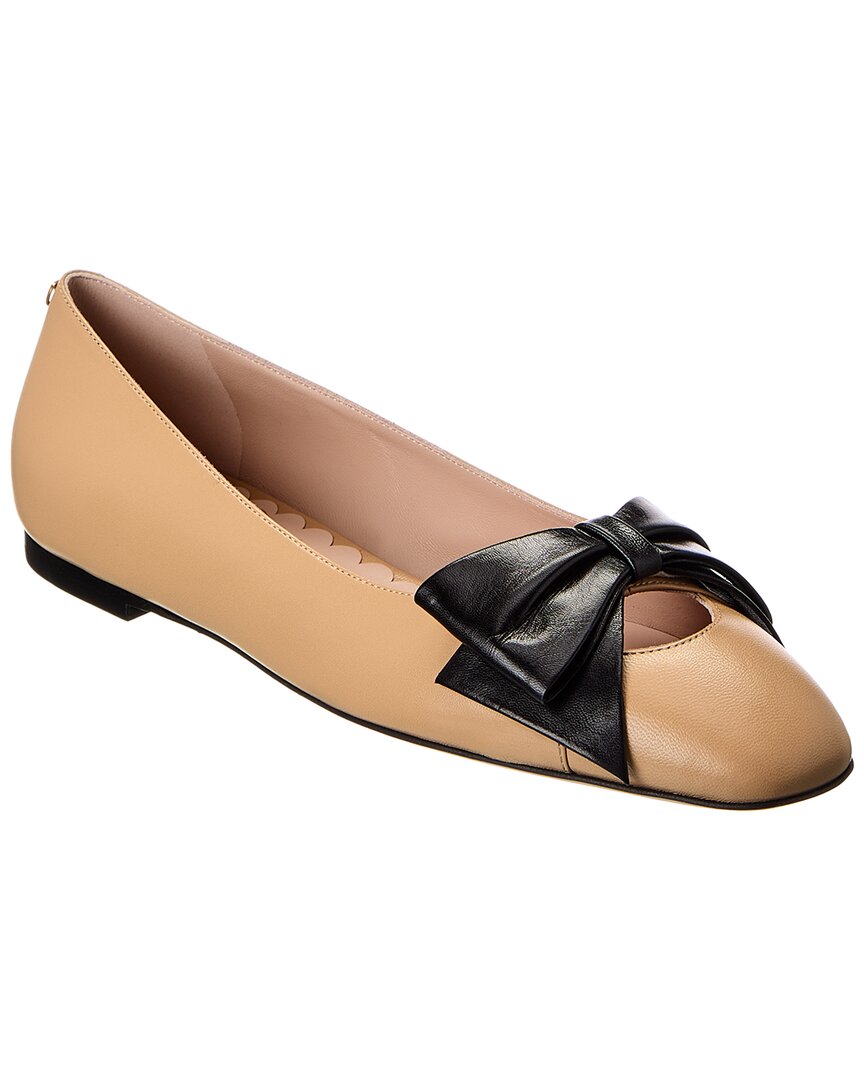 Valentino Bowow Leather Ballet Flat