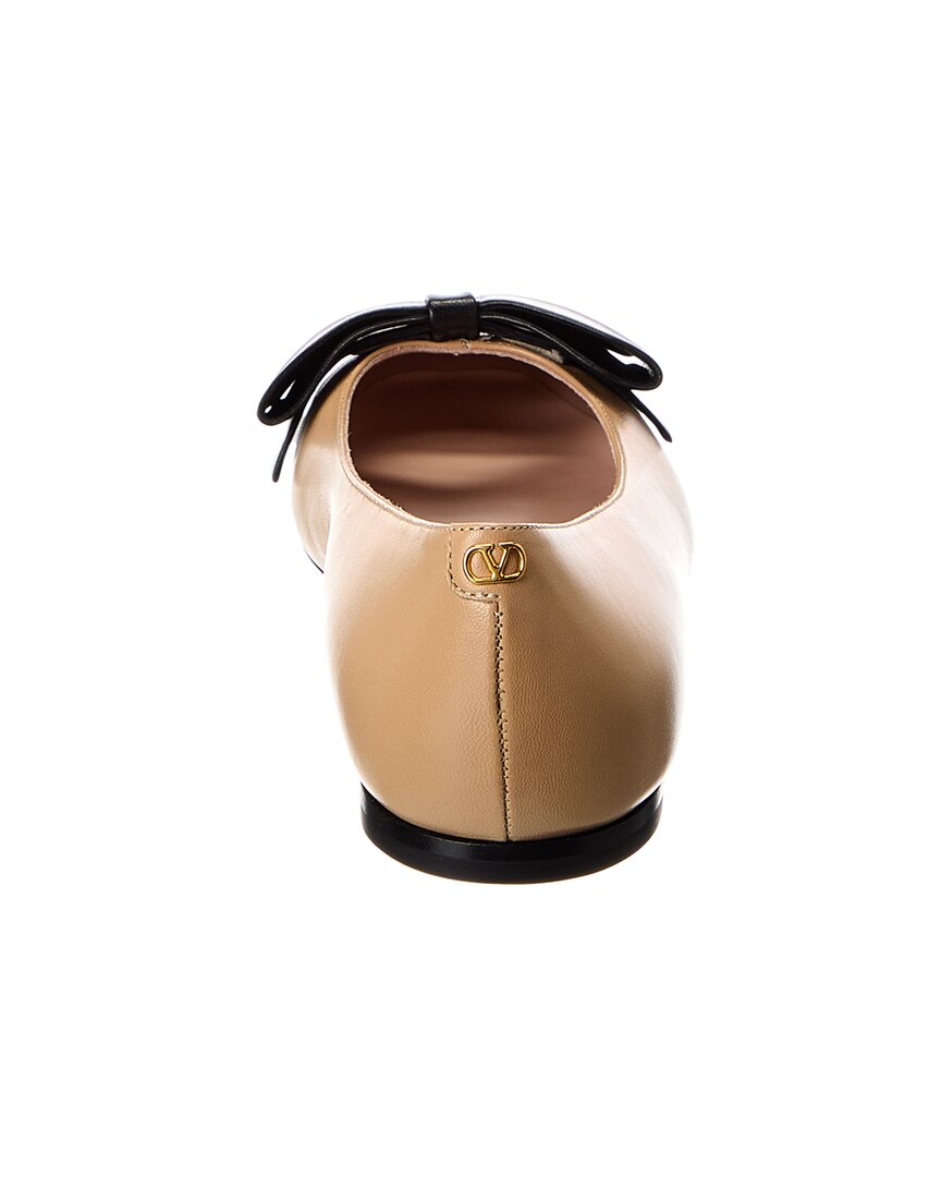 Valentino Bowow Leather Ballet Flat