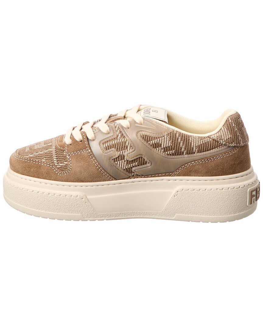 【関税＆送料込み】Fendi Ff Jacquard And Suede Match Sneake Fendi Match Ff Jacquard & Suede Platform Sneaker – Bluefly