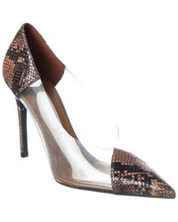 Stella Mccartney Iconic Snake-Embossed & Vinyl Pump