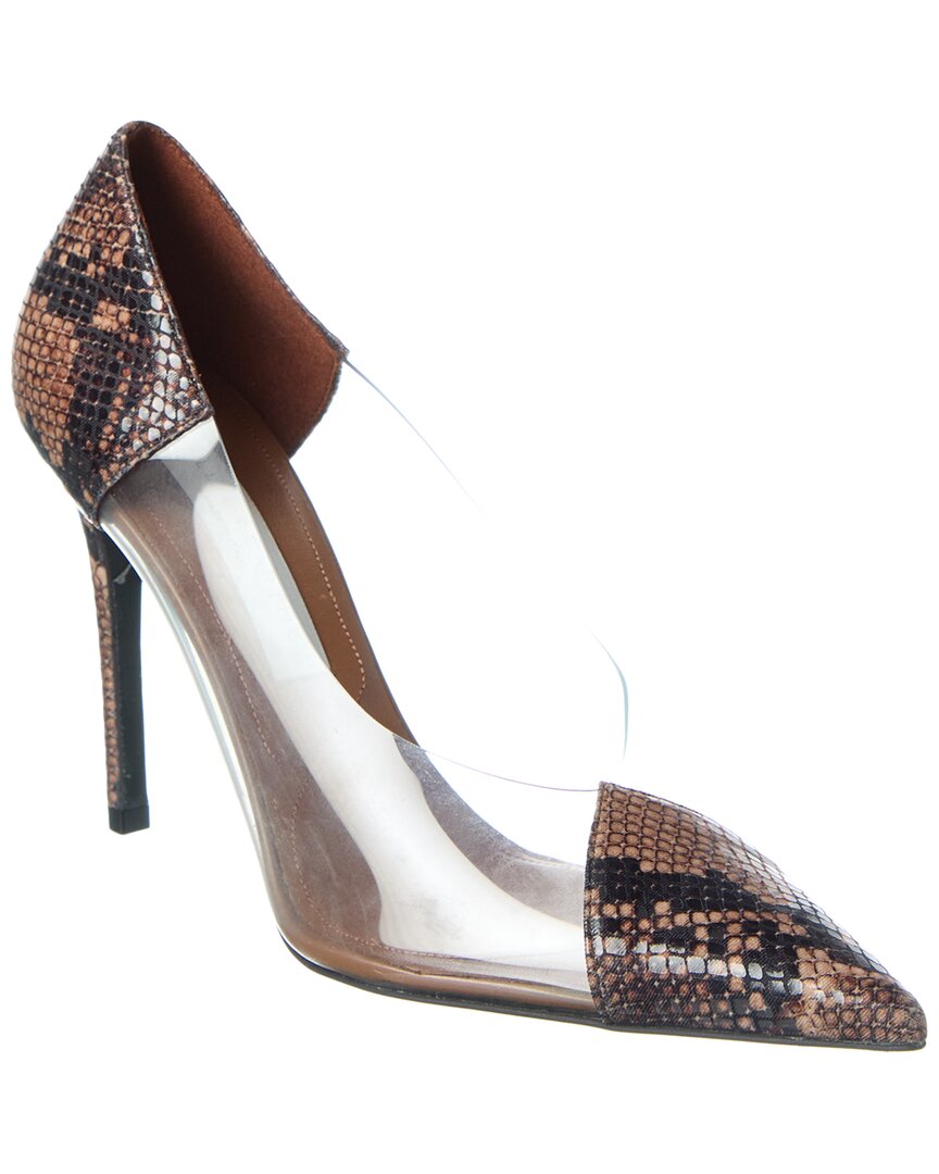 Stella Mccartney Iconic Snake-Embossed & Vinyl Pump