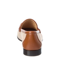 Valentino Vlogo Canvas & Leather Loafer