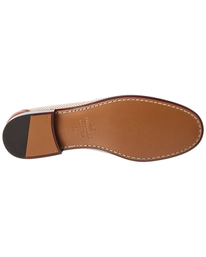 Valentino Vlogo Canvas & Leather Loafer