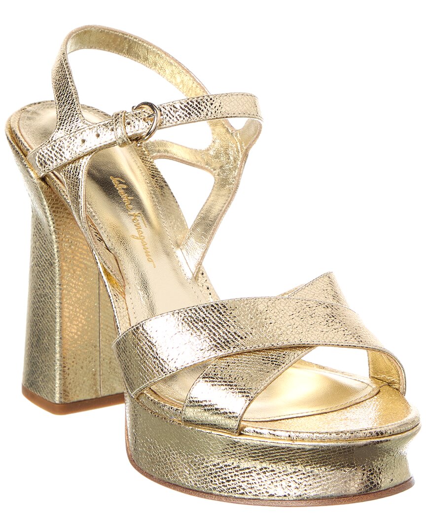 Ferragamo Sonya Leather Platform Sandal