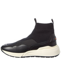 Ferragamo Cosma Knit & Leather Sock Sneaker