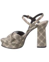 Ferragamo Sonya Canvas Platform Sandal