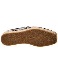 Ferragamo Collapsible Canvas & Leather Espadrille