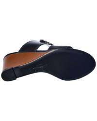 Ferragamo Chaim Leather Wedge Sandal