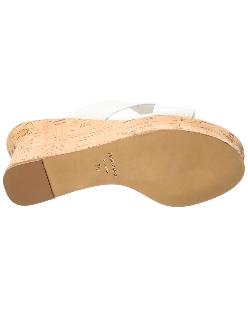 Ferragamo Leather Wedge Sandal