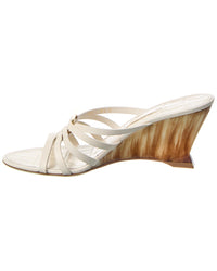 Ferragamo Anemone Leather Wedge Sandal